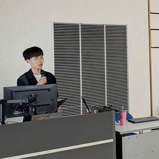 大学説明会で、学生生活の紹介を行いました