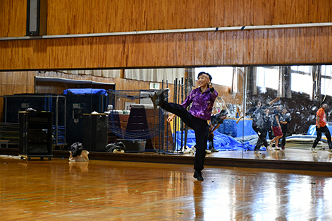 木山先生が担当するダンス実習の様子